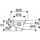 Usystems: Drain трап с горизонтальным выпуском д.75/150мм, 3х32мм '1и, изображение 2 Европейское качество