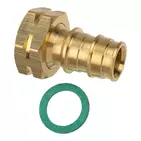 Usystems: Штуцер с накидной гайкой латунный для труб PE-Xa 20-G3/4"НГ, тип 2  USYSTEMS, Резьба: НГ, Типоразмер фитинга: 20-3/4", Тип: 2 Европейское качество