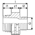 Usystems: Aqua plus штуцер с наружной резьбой для коллектора ppm 1" g3/4"нр '20а, изображение 2 Европейское качество