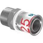 Usystems: Mlc штуцер с наружной резьбой 25-r3/4"нр '5ф, резьба*: НР, типоразмер: 25-3/4“, тип поставки*: Комплект Европейское качество