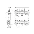 Usystems: Коллектор FT с расходомерами стальной, выходы 4x3/4 Евроконус  USYSTEMS, типоразмер: 3/4E, тип поставки*: Штука, характеристика прайса *: Smart components, тип балансировки: расходомер, Выходы: 4, изображение 2 Европейское качество