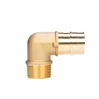 Usystems: Угольник  с наружной резьбой USYSTEMS, Материал: латунь, Типоразмер фитинга: Выберите типоразмер, Резьба: НР, Тип: 1, изображение 3 Европейское качество