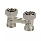 Usystems: Узел нижнего подключения радиатора G3/4"НР ЕК-G3/4"НГ ЕК + ниппели 3/4-1/2  USYSTEMS, Форма: прямой, Типоразмер фитинга: 3/4“- 3/4“ Европейское качество