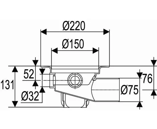 Usystems: Drain трап с горизонтальным выпуском д.75/150мм, 3х32мм '1и, изображение 2 Европейское качество