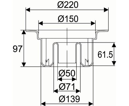drain трап с вертикальным выпуском д.50/150мм '1и - купить на ...