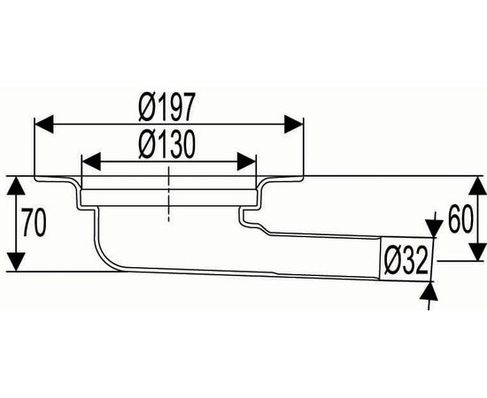 Usystems: drain трап с горизонтальным выпуском д.32/130мм, изображение 2 Европейское качество