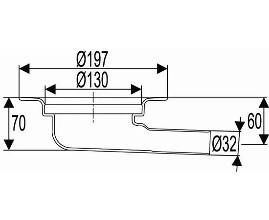 Usystems: Drain трап с горизонтальным выпуском д.32/130мм, изображение 2 Европейское качество