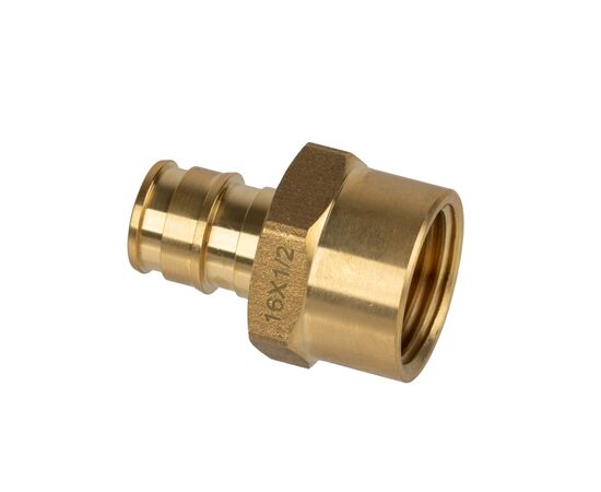 Usystems: Штуцер с внутренней резьбой латунный для труб PE-Xa 20-Rp1/2"ВР, тип 1 Usystems, Типоразмер фитинга: 20-1/2", Резьба: ВР, Тип: 1 Европейское качество