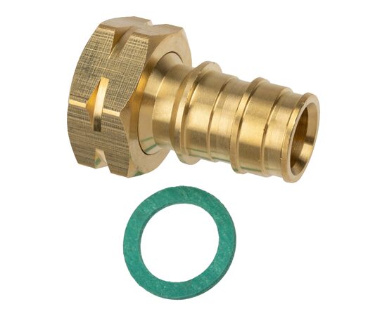 Usystems: Штуцер с накидной гайкой латунный для труб PE-Xa 20-G3/4"НГ, тип 2 Usystems, Типоразмер фитинга: 20-3/4", Резьба: НГ, Тип: 2 Европейское качество