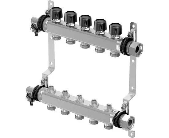 Usystems: коллектор с клапанами стальной, выходы 16x3/4" евроконус '1у, типоразмер: 3/4E, тип поставки*: Штука, тип балансировки: клапан, Выходы: 16 Европейское качество