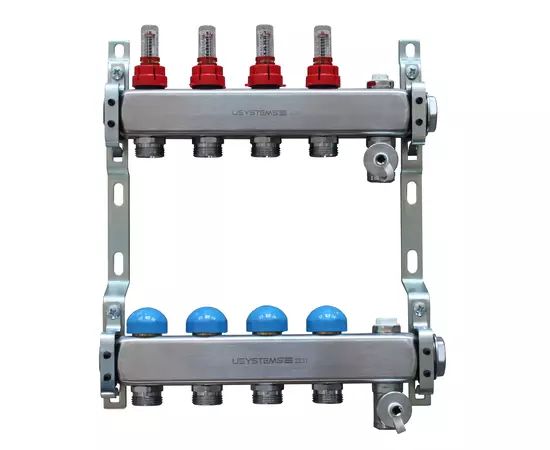 Usystems: usystems коллектор ft с расходомерами стальной, выходы 9x3/4 евроконус '1ф, типоразмер: 3/4E, тип поставки*: Штука, характеристика прайса *: Smart components, тип балансировки: расходомер, Выходы: 9 Европейское качество