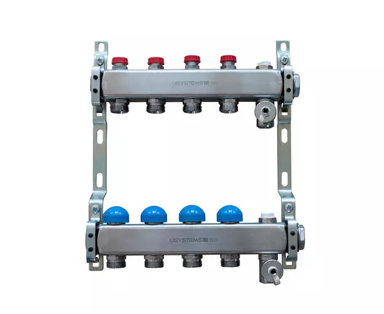 Usystems: usystems коллектор ft с клапанами стальной, выходы 4x3/4" евроконус '1ф, типоразмер: 3/4E, тип поставки*: Штука, характеристика прайса *: Smart components, тип балансировки: клапан, Выходы: 4 Европейское качество