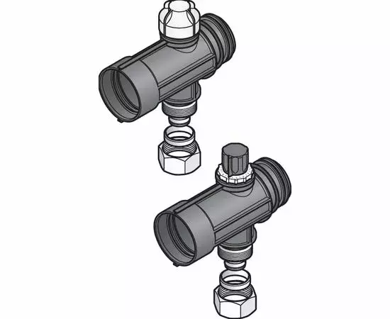 Usystems: Сегмент промышленного коллектора Magna 1 1/2" с клапаном и адаптером для трубы 25x2,3 мм  Usystems, изображение 2 Европейское качество