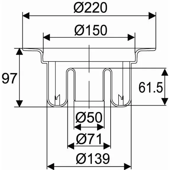 Usystems: Drain трап с вертикальным выпуском д.50/150мм '1и, изображение 2 Европейское качество