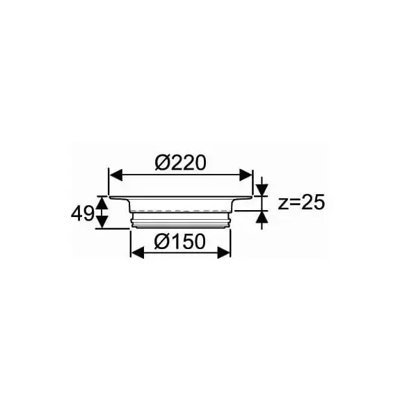 Usystems: Drain кольцо наращивания трапа д.150мм 25мм, изображение 2 Европейское качество
