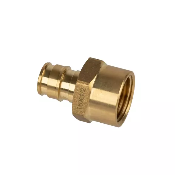 Usystems: Штуцер с внутренней резьбой латунный для труб PE-Xa 20-Rp1/2"ВР, тип 1  USYSTEMS, Резьба: ВР, Типоразмер фитинга: 20-1/2", Тип: 1 Европейское качество