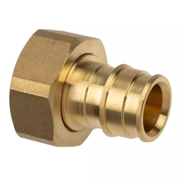 Usystems: Штуцер с накидной гайкой латунный для труб PE-Xa 16-G1/2"НГ, тип 1  USYSTEMS, Резьба: НГ, Типоразмер фитинга: 16-1/2", Тип: 1 Европейское качество