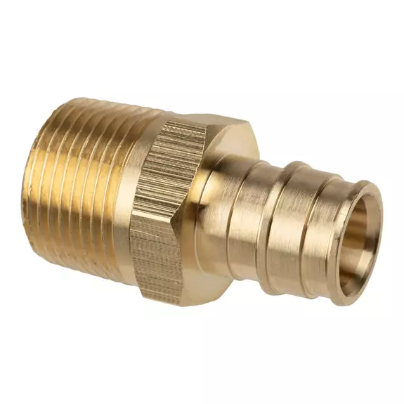 Usystems: Штуцер с наружной резьбой латунный для труб PE-Xa 16-R1/2"НР, тип 2  USYSTEMS, Резьба: НР, Типоразмер фитинга: 16-1/2", Тип: 2 Европейское качество