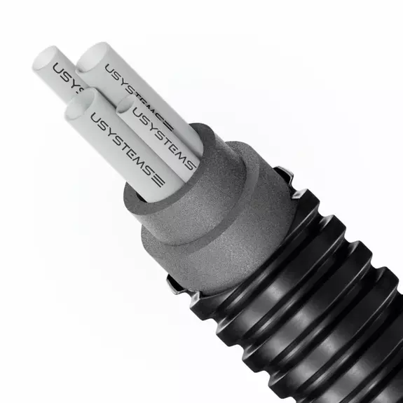 Usystems: Труба Quattro Midi PE-Xa 2x32x2,9-25x3,5-20X2,8/140 бухта 200м  USYSTEMS, Давление, бар: 6/10, Диаметр трубы, мм: 2х32-25-20, Диаметр кожуха, мм: 140, Длина бухты/отрезка/рулона, м: 200 Европейское качество