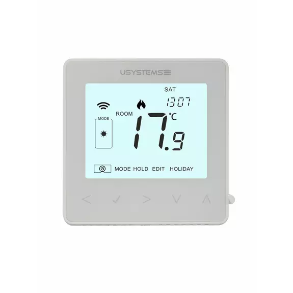 Usystems: Проводной термостат цифровой TWL-9 Modbus белый USYSTEMS, напряжение: 24 В, сенсорный экран: да, Цвет: белый, изображение 4 Европейское качество