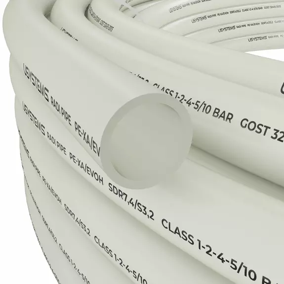 Usystems: Труба Radi Pipe белая PN10 40x5,5 отрезок 6м  USYSTEMS, Давление: 10, Диаметр PEX труб и аксессуаров: 40, Длина трубы PEX: 6, изображение 2 Европейское качество