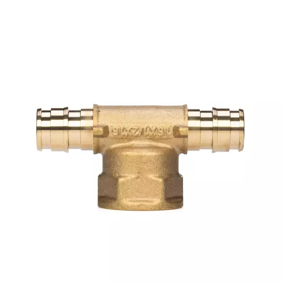 Usystems: Тройник с внутренней резьбой латунный для труб PE-Xa 16-Rp1/2"ВР-16, тип 1  USYSTEMS, Материал: латунь, Резьба: ВР, Типоразмер фитинга: 16-1/2"-16, Тип: 1, изображение 2 Европейское качество