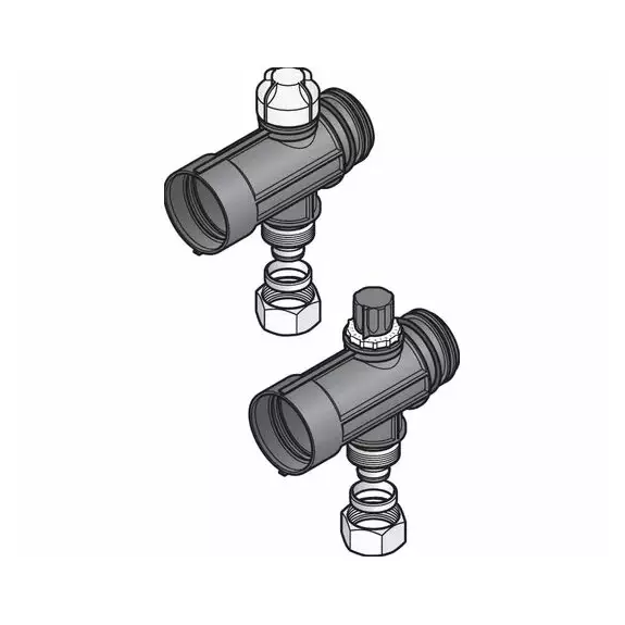 Usystems: Сегмент промышленного коллектора Magna 1 1/2" с клапаном и адаптером для трубы 25x2,3 мм  USYSTEMS, изображение 2 Европейское качество