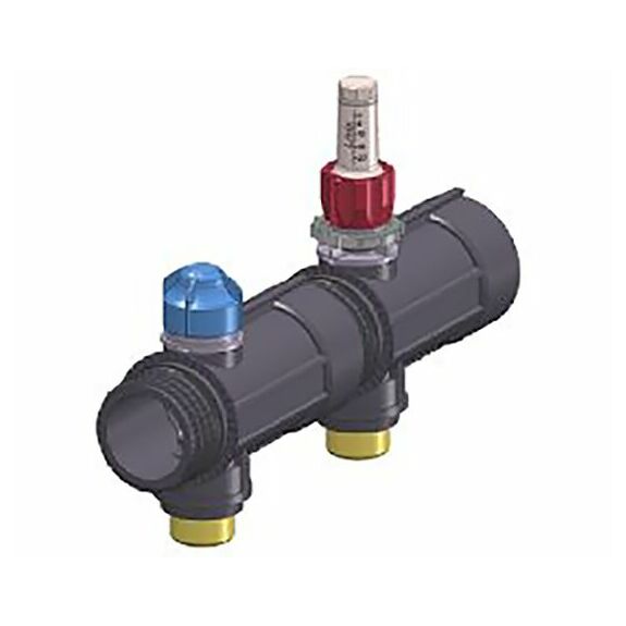 Usystems: Сегмент промышленного коллектора Magna 1 1/2" с расходомером, ответвление G3/4"НР Евроконус  USYSTEMS, изображение 2 Европейское качество