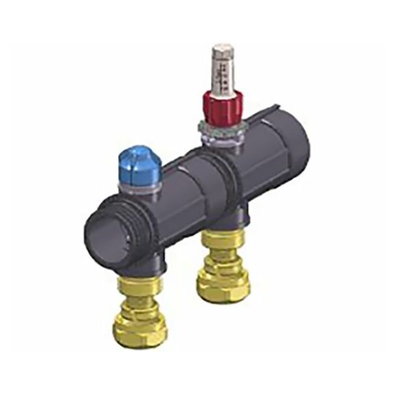 Usystems: Сегмент промышленного коллектора Magna 1 1/2" с расходомером и адаптером для трубы 25x2,3 мм  USYSTEMS, изображение 2 Европейское качество