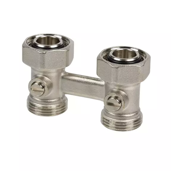 Usystems: Узел нижнего подключения радиатора G3/4"НР ЕК-G3/4"НГ ЕК + ниппели 3/4-1/2  USYSTEMS, Форма: прямой, Типоразмер фитинга: 3/4“- 3/4“ Европейское качество